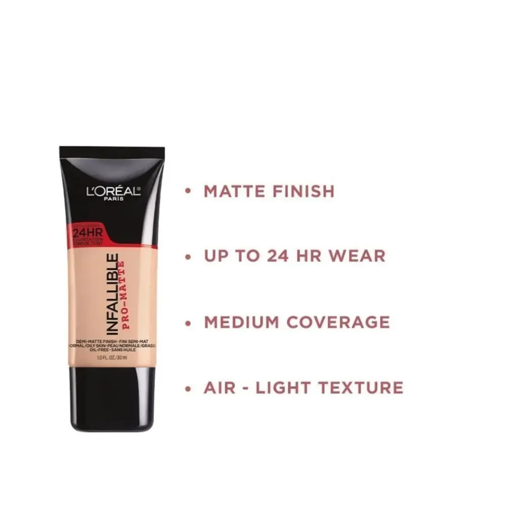 🆕🧴L'Oreal InfalliblePro Matte Foundation #106, Sun Beige